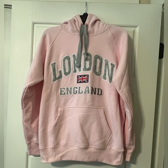 Posh Tops - Posh Pink and Gray Sweatshirt Hoodie